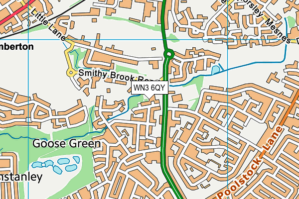 WN3 6QY map - OS VectorMap District (Ordnance Survey) WN3 6QY map - OS VectorMap District (Ordnance Survey)