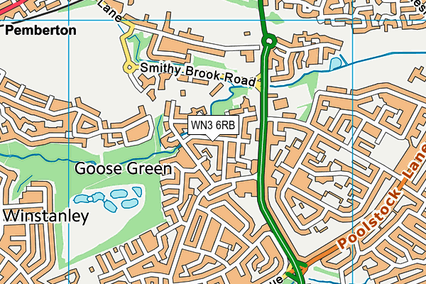 WN3 6RB map - OS VectorMap District (Ordnance Survey) WN3 6RB map - OS VectorMap District (Ordnance Survey)
