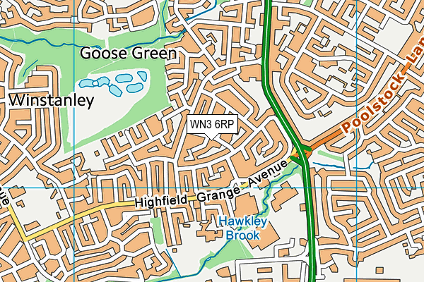WN3 6RP map - OS VectorMap District (Ordnance Survey) WN3 6RP map - OS VectorMap District (Ordnance Survey)