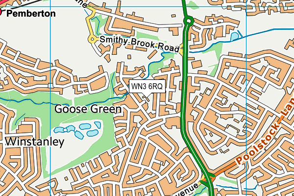 WN3 6RQ map - OS VectorMap District (Ordnance Survey)