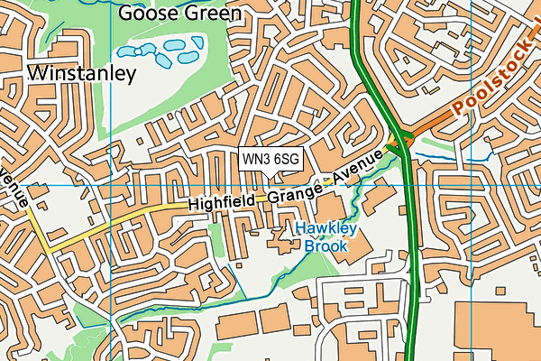 WN3 6SG map - OS VectorMap District (Ordnance Survey) WN3 6SG map - OS VectorMap District (Ordnance Survey)