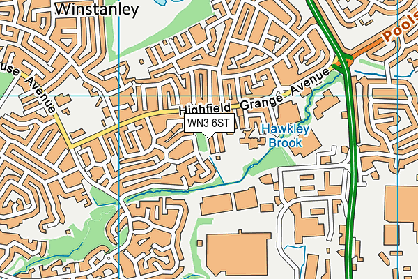WN3 6ST map - OS VectorMap District (Ordnance Survey) WN3 6ST map - OS VectorMap District (Ordnance Survey)