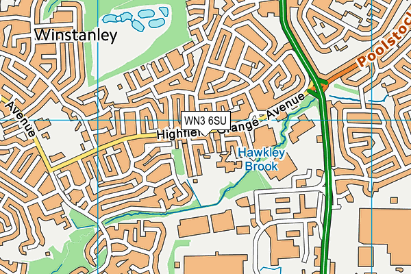 WN3 6SU map - OS VectorMap District (Ordnance Survey) WN3 6SU map - OS VectorMap District (Ordnance Survey)