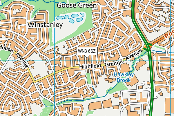 WN3 6SZ map - OS VectorMap District (Ordnance Survey) WN3 6SZ map - OS VectorMap District (Ordnance Survey)