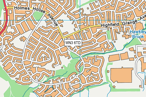 WN3 6TD map - OS VectorMap District (Ordnance Survey) WN3 6TD map - OS VectorMap District (Ordnance Survey)