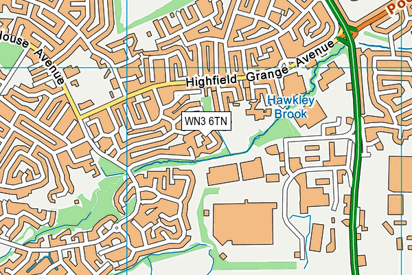 WN3 6TN map - OS VectorMap District (Ordnance Survey) WN3 6TN map - OS VectorMap District (Ordnance Survey)
