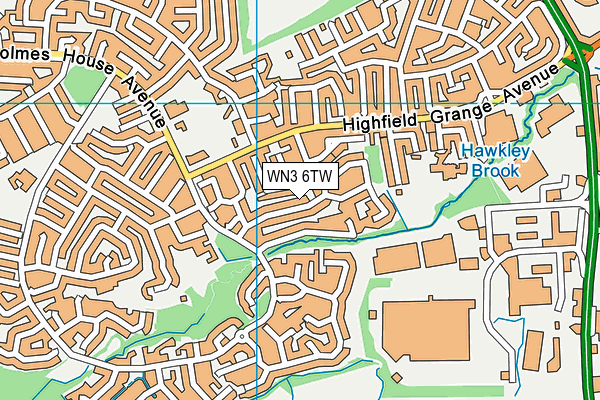 WN3 6TW map - OS VectorMap District (Ordnance Survey) WN3 6TW map - OS VectorMap District (Ordnance Survey)