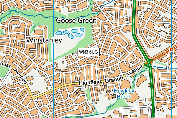 WN3 6UG map - OS VectorMap District (Ordnance Survey) WN3 6UG map - OS VectorMap District (Ordnance Survey)