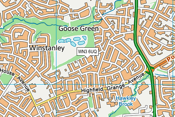 WN3 6UQ map - OS VectorMap District (Ordnance Survey) WN3 6UQ map - OS VectorMap District (Ordnance Survey)