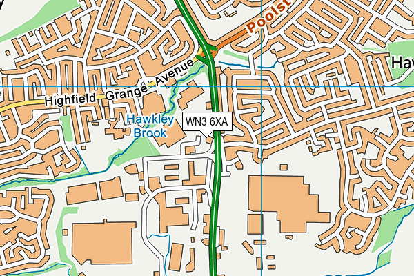 WN3 6XA map - OS VectorMap District (Ordnance Survey) WN3 6XA map - OS VectorMap District (Ordnance Survey)