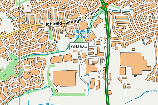 WN3 6XE map - OS VectorMap District (Ordnance Survey) WN3 6XE map - OS VectorMap District (Ordnance Survey)