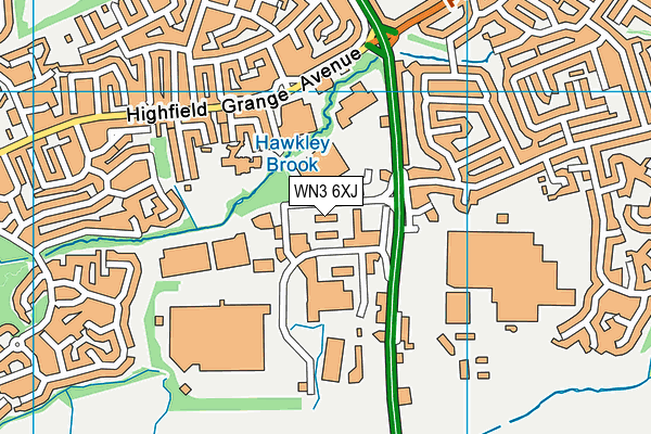 WN3 6XJ map - OS VectorMap District (Ordnance Survey) WN3 6XJ map - OS VectorMap District (Ordnance Survey)