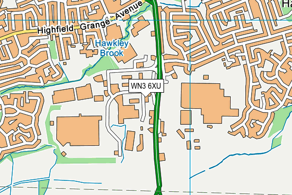 WN3 6XU map - OS VectorMap District (Ordnance Survey) WN3 6XU map - OS VectorMap District (Ordnance Survey)