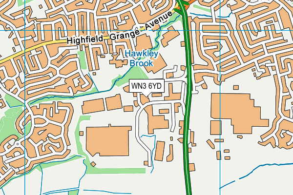 WN3 6YD map - OS VectorMap District (Ordnance Survey) WN3 6YD map - OS VectorMap District (Ordnance Survey)