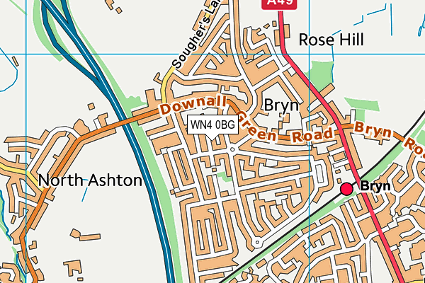 WN4 0BG map - OS VectorMap District (Ordnance Survey) WN4 0BG map - OS VectorMap District (Ordnance Survey)