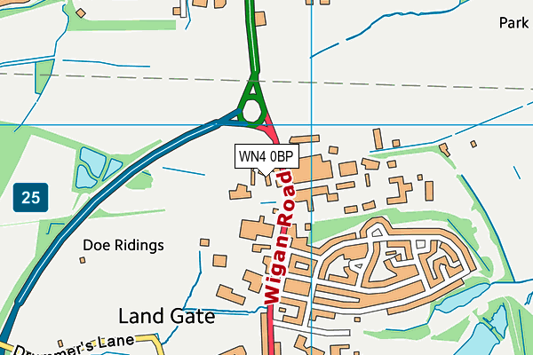 WN4 0BP map - OS VectorMap District (Ordnance Survey) WN4 0BP map - OS VectorMap District (Ordnance Survey)