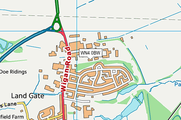 WN4 0BW map - OS VectorMap District (Ordnance Survey) WN4 0BW map - OS VectorMap District (Ordnance Survey)
