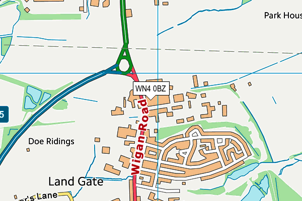 WN4 0BZ map - OS VectorMap District (Ordnance Survey) WN4 0BZ map - OS VectorMap District (Ordnance Survey)