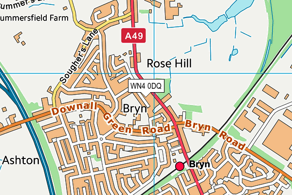 WN4 0DQ map - OS VectorMap District (Ordnance Survey) WN4 0DQ map - OS VectorMap District (Ordnance Survey)