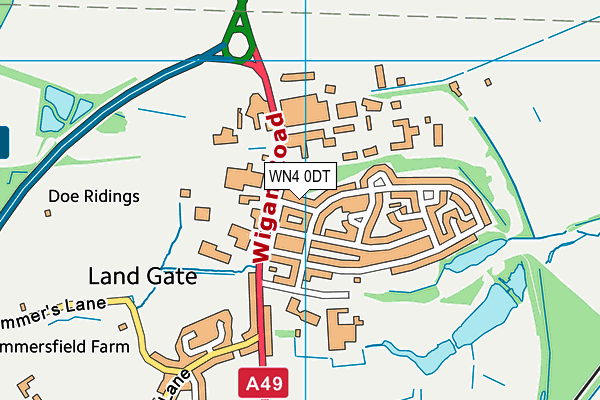 WN4 0DT map - OS VectorMap District (Ordnance Survey) WN4 0DT map - OS VectorMap District (Ordnance Survey)