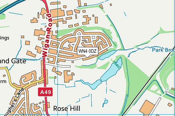 WN4 0DZ map - OS VectorMap District (Ordnance Survey) WN4 0DZ map - OS VectorMap District (Ordnance Survey)