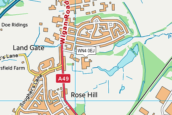 WN4 0EJ map - OS VectorMap District (Ordnance Survey) WN4 0EJ map - OS VectorMap District (Ordnance Survey)