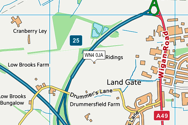 WN4 0JA map - OS VectorMap District (Ordnance Survey) WN4 0JA map - OS VectorMap District (Ordnance Survey)