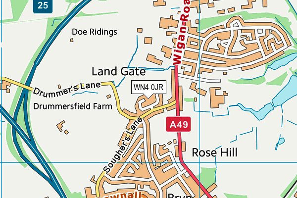 WN4 0JR map - OS VectorMap District (Ordnance Survey) WN4 0JR map - OS VectorMap District (Ordnance Survey)