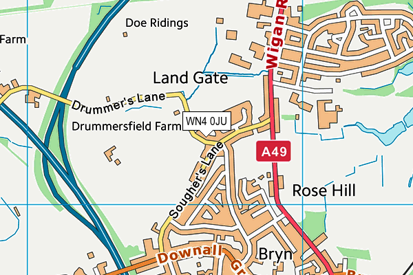 WN4 0JU map - OS VectorMap District (Ordnance Survey) WN4 0JU map - OS VectorMap District (Ordnance Survey)