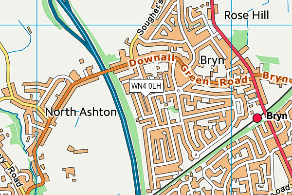 WN4 0LH map - OS VectorMap District (Ordnance Survey) WN4 0LH map - OS VectorMap District (Ordnance Survey)