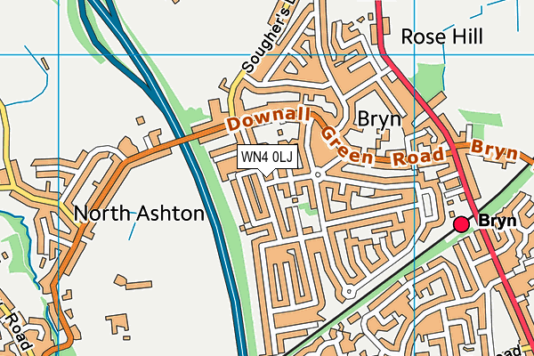 WN4 0LJ map - OS VectorMap District (Ordnance Survey)