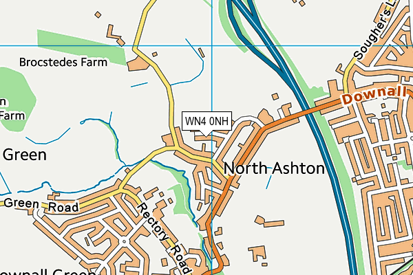 WN4 0NH map - OS VectorMap District (Ordnance Survey) WN4 0NH map - OS VectorMap District (Ordnance Survey)