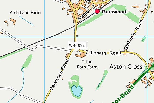 WN4 0YB map - OS VectorMap District (Ordnance Survey) WN4 0YB map - OS VectorMap District (Ordnance Survey)