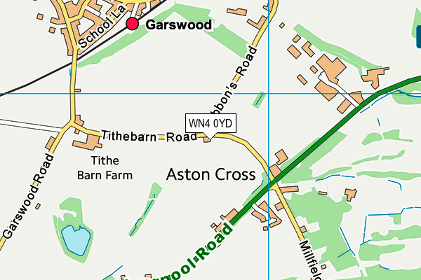 WN4 0YD map - OS VectorMap District (Ordnance Survey) WN4 0YD map - OS VectorMap District (Ordnance Survey)
