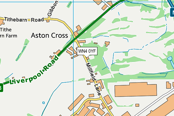WN4 0YF map - OS VectorMap District (Ordnance Survey) WN4 0YF map - OS VectorMap District (Ordnance Survey)