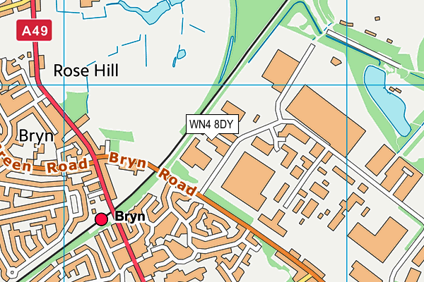 WN4 8DY map - OS VectorMap District (Ordnance Survey) WN4 8DY map - OS VectorMap District (Ordnance Survey)