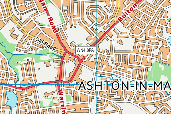 WN4 8PA map - OS VectorMap District (Ordnance Survey) WN4 8PA map - OS VectorMap District (Ordnance Survey)