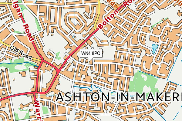 WN4 8PQ map - OS VectorMap District (Ordnance Survey) WN4 8PQ map - OS VectorMap District (Ordnance Survey)