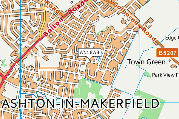 WN4 8WB map - OS VectorMap District (Ordnance Survey) WN4 8WB map - OS VectorMap District (Ordnance Survey)