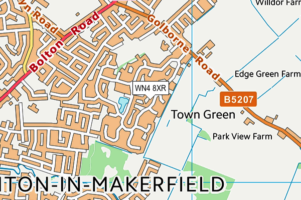 WN4 8XR map - OS VectorMap District (Ordnance Survey) WN4 8XR map - OS VectorMap District (Ordnance Survey)