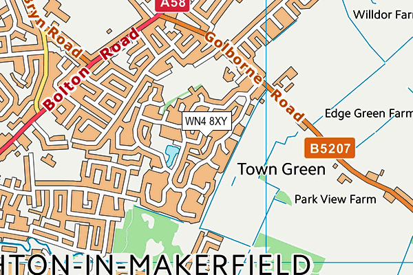 WN4 8XY map - OS VectorMap District (Ordnance Survey) WN4 8XY map - OS VectorMap District (Ordnance Survey)