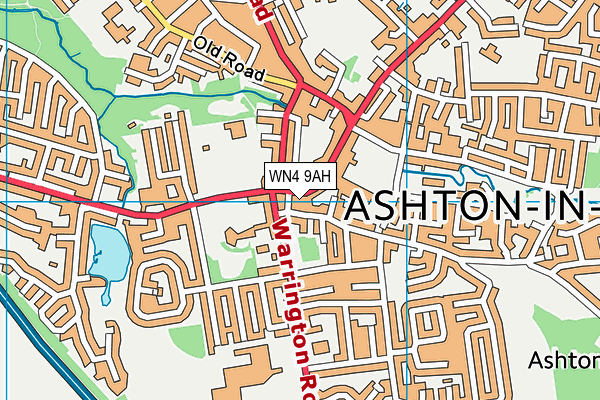 WN4 9AH map - OS VectorMap District (Ordnance Survey) WN4 9AH map - OS VectorMap District (Ordnance Survey)