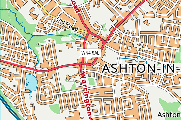 WN4 9AL map - OS VectorMap District (Ordnance Survey) WN4 9AL map - OS VectorMap District (Ordnance Survey)