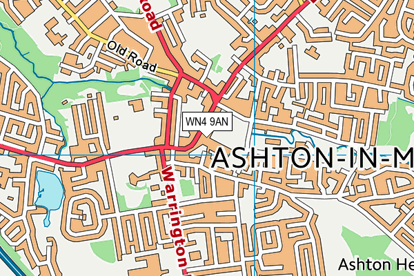 WN4 9AN map - OS VectorMap District (Ordnance Survey) WN4 9AN map - OS VectorMap District (Ordnance Survey)