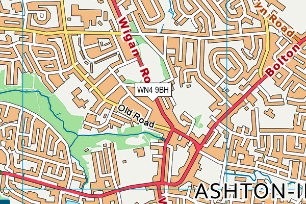 WN4 9BH map - OS VectorMap District (Ordnance Survey) WN4 9BH map - OS VectorMap District (Ordnance Survey)