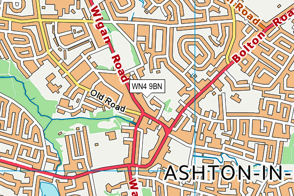 WN4 9BN map - OS VectorMap District (Ordnance Survey) WN4 9BN map - OS VectorMap District (Ordnance Survey)