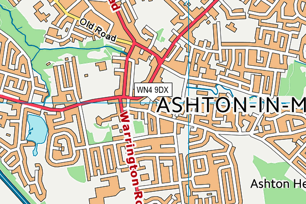 WN4 9DX map - OS VectorMap District (Ordnance Survey) WN4 9DX map - OS VectorMap District (Ordnance Survey)