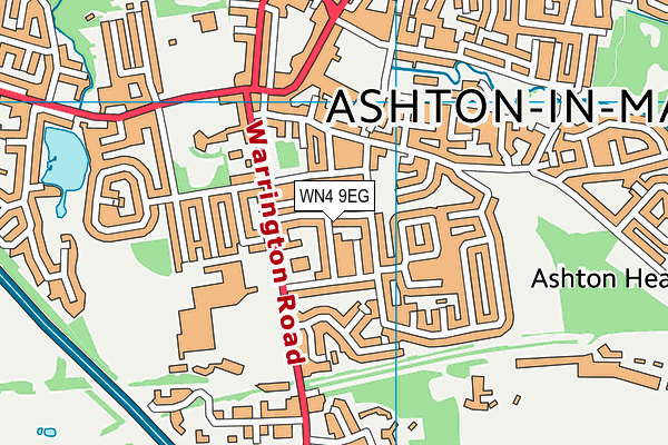 WN4 9EG map - OS VectorMap District (Ordnance Survey) WN4 9EG map - OS VectorMap District (Ordnance Survey)
