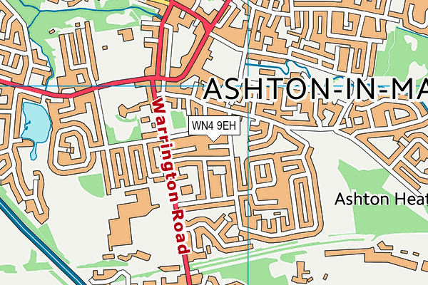 WN4 9EH map - OS VectorMap District (Ordnance Survey) WN4 9EH map - OS VectorMap District (Ordnance Survey)