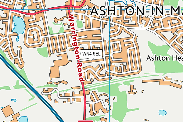 WN4 9EL map - OS VectorMap District (Ordnance Survey) WN4 9EL map - OS VectorMap District (Ordnance Survey)